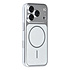 TUNIQ iPhone 17 Pro Back cover case - Magsafe With fiber pattern PC - Silver TUNIQ iPhone 17 Pro Back cover case - Magsafe With fiber pattern PC - Silver