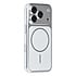 TUNIQ iPhone 17 Pro Back cover coque - Magsafe With fiber pattern PC - Argent TUNIQ iPhone 17 Pro Back cover coque - Magsafe With fiber pattern PC - Argent