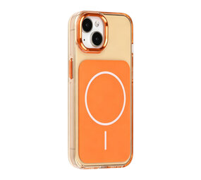 TUNIQ TUNIQ iPhone 15 Backcover hoesje - MagSafe glossy PC - Oranje TUNIQ TUNIQ iPhone 15 Backcover hoesje - MagSafe glossy PC - Oranje