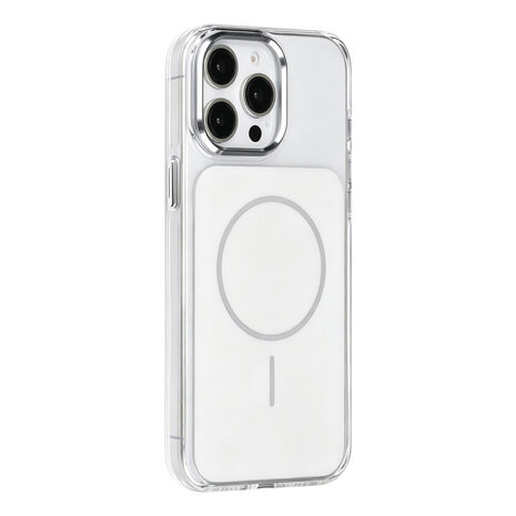 TUNIQ TUNIQ iPhone 15 Pro Max Backcover hoesje - MagSafe glossy PC - Wit