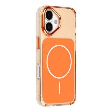 TUNIQ TUNIQ iPhone 17 Back-Cover hul - MagSafe glossy PC - Orange TUNIQ TUNIQ iPhone 17 Back-Cover hul - MagSafe glossy PC - Orange