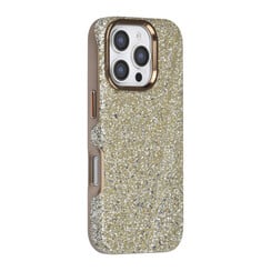TUNIQ iPhone 16 Pro Backcover hoesje - Glitter Magsafe TPU+PC - Zilver