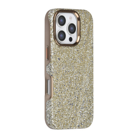 TUNIQ TUNIQ iPhone 16 Pro Back cover case - Glitter Magsafe TPU+PC - Silver TUNIQ TUNIQ iPhone 16 Pro Back cover case - Glitter Magsafe TPU+PC - Silver