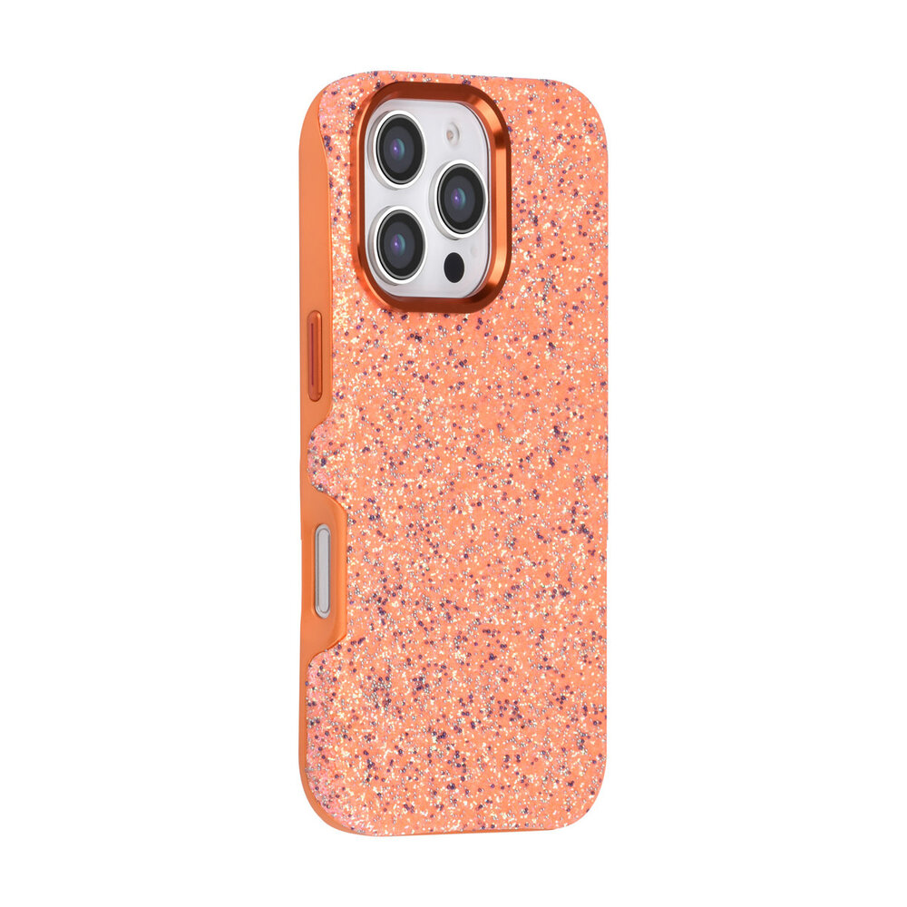 TUNIQ TUNIQ iPhone 16 Pro Back cover case - Glitter Magsafe TPU+PC - Orange TUNIQ TUNIQ iPhone 16 Pro Back cover case - Glitter Magsafe TPU+PC - Orange