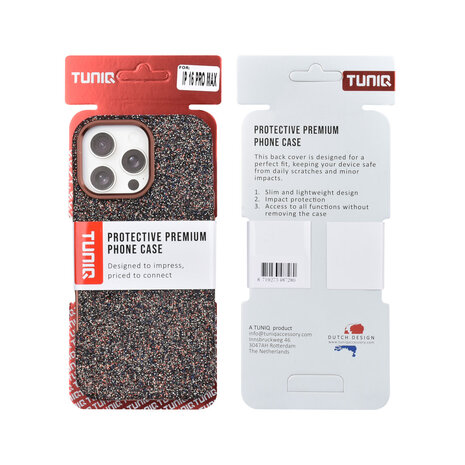 TUNIQ TUNIQ iPhone 16 Pro Max Back-Cover hul - Glitter Magsafe TPU+PC - Braun TUNIQ TUNIQ iPhone 16 Pro Max Back-Cover hul - Glitter Magsafe TPU+PC - Braun