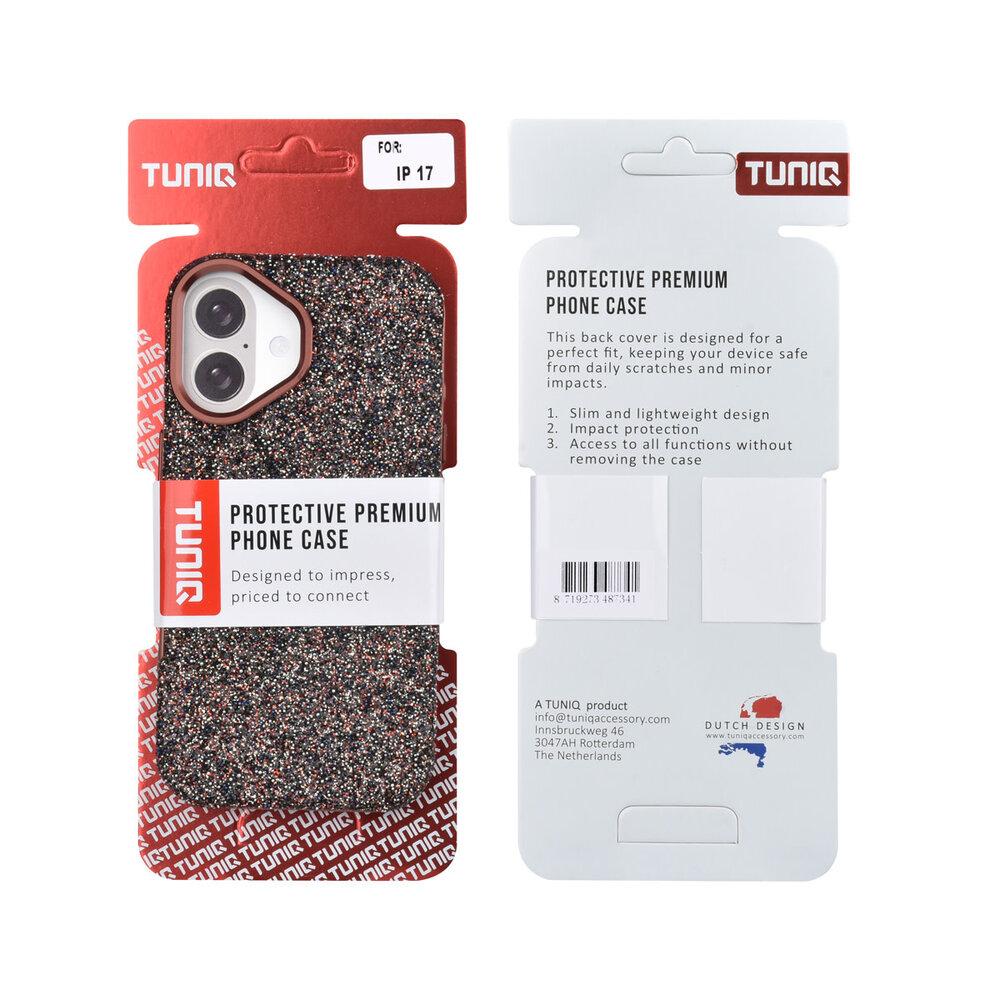 TUNIQ TUNIQ iPhone 17 Back cover case - Glitter Magsafe TPU+PC - Brown TUNIQ TUNIQ iPhone 17 Back cover case - Glitter Magsafe TPU+PC - Brown