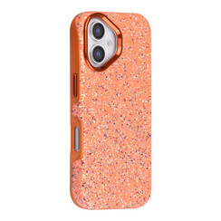 TUNIQ iPhone 17 Backcover hoesje - Glitter Magsafe TPU+PC - Oranje