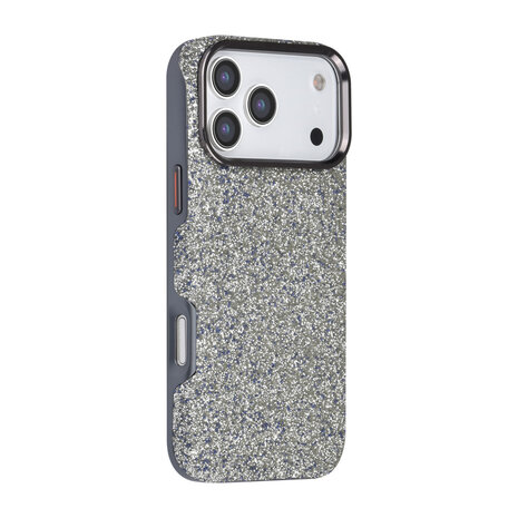 TUNIQ TUNIQ iPhone 17 Pro Max Backcover hoesje - Glitter Magsafe TPU+PC - Grijs