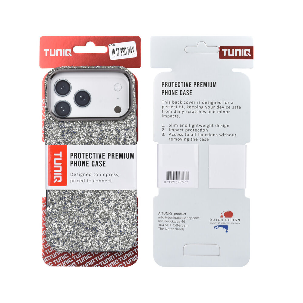 TUNIQ TUNIQ iPhone 17 Pro Max Back cover case - Glitter Magsafe TPU+PC - Grey TUNIQ TUNIQ iPhone 17 Pro Max Back cover case - Glitter Magsafe TPU+PC - Grey