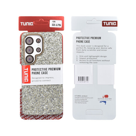 TUNIQ TUNIQ Galaxy S26 Ultra Backcover hoesje - Glitter Magsafe TPU+PC - Zilver TUNIQ TUNIQ Galaxy S26 Ultra Backcover hoesje - Glitter Magsafe TPU+PC - Zilver