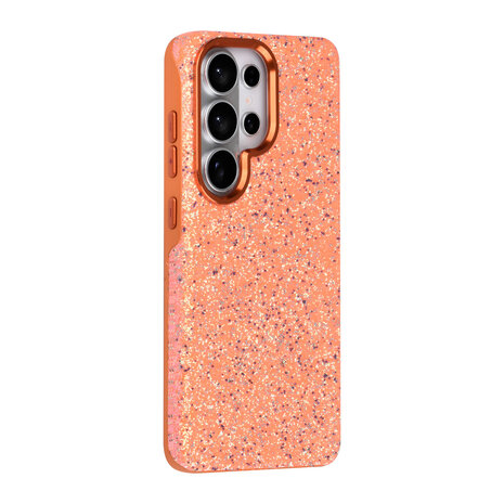 TUNIQ TUNIQ Galaxy S26 Ultra Back cover coque - Glitter Magsafe TPU+PC - Orange TUNIQ TUNIQ Galaxy S26 Ultra Back cover coque - Glitter Magsafe TPU+PC - Orange