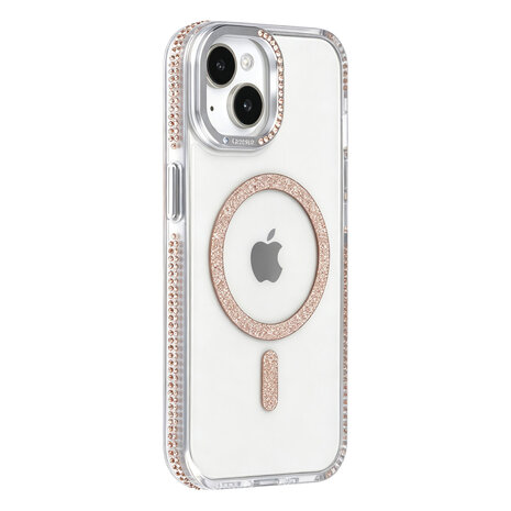 TUNIQ TUNIQ iPhone 15 Backcover hoesje - Diamond MagSafe TPU+PC - Goud TUNIQ TUNIQ iPhone 15 Backcover hoesje - Diamond MagSafe TPU+PC - Goud