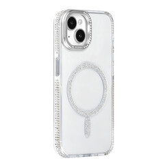 TUNIQ iPhone 15 Backcover hoesje - Diamond MagSafe TPU+PC - Grijs