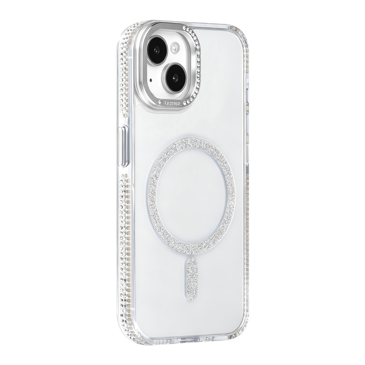 TUNIQ TUNIQ iPhone 15 Backcover hoesje - Diamond MagSafe TPU+PC - Grijs