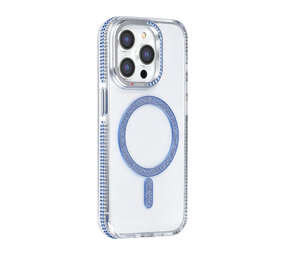 TUNIQ TUNIQ iPhone 15 Pro Back cover coque - Diamond MagSafe TPU+PC - Bleu TUNIQ TUNIQ iPhone 15 Pro Back cover coque - Diamond MagSafe TPU+PC - Bleu