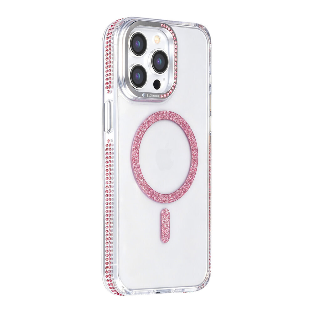 TUNIQ TUNIQ iPhone 15 Pro Max Back-Cover hul - Diamond MagSafe TPU+PC - Rosa TUNIQ TUNIQ iPhone 15 Pro Max Back-Cover hul - Diamond MagSafe TPU+PC - Rosa