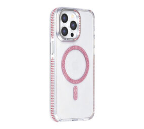 TUNIQ TUNIQ iPhone 15 Pro Max Back cover case - Diamond MagSafe TPU+PC - Pink TUNIQ TUNIQ iPhone 15 Pro Max Back cover case - Diamond MagSafe TPU+PC - Pink