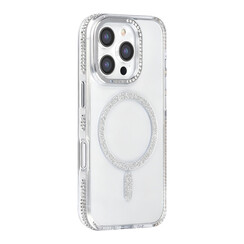 TUNIQ iPhone 16 Pro Backcover hoesje - Diamond MagSafe TPU+PC - Grijs