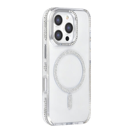 TUNIQ TUNIQ iPhone 16 Pro Back cover case - Diamond MagSafe TPU+PC - Grey TUNIQ TUNIQ iPhone 16 Pro Back cover case - Diamond MagSafe TPU+PC - Grey