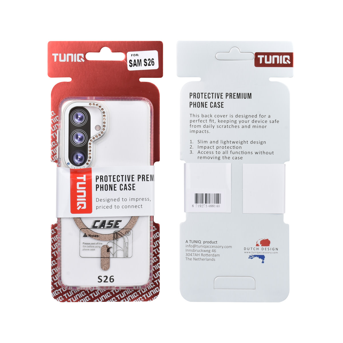 TUNIQ TUNIQ Galaxy S26 Backcover hoesje - Diamond MagSafe TPU+PC - Goud, foto 3 van 3