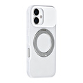 TUNIQ TUNIQ iPhone 16 Back-Cover hul - 360 rotation stand MagSafe - Weiß