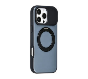 TUNIQ TUNIQ iPhone 16 Pro Max Back cover case - 360 rotation stand MagSafe - Black