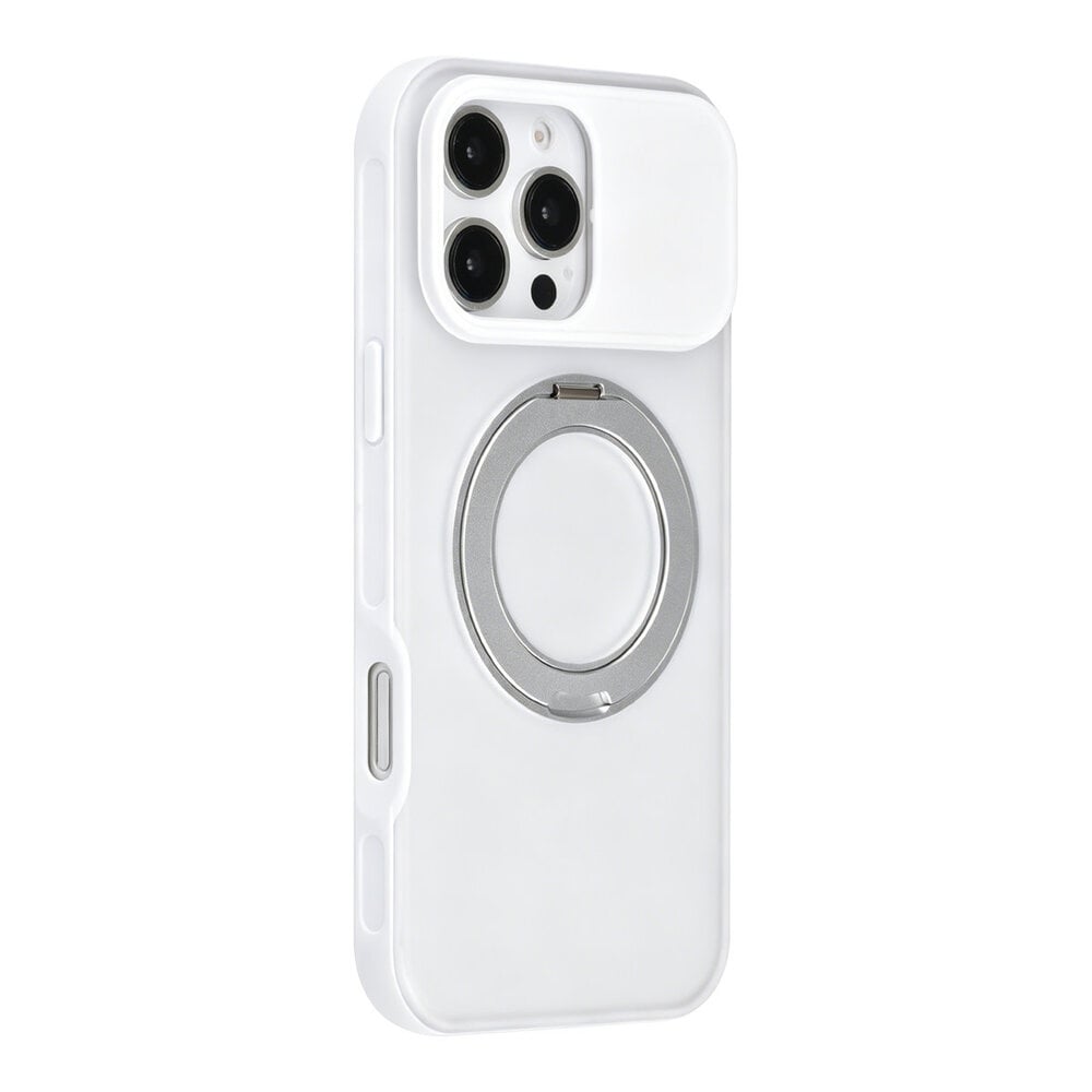TUNIQ TUNIQ iPhone 16 Pro Max Back cover coque - 360 rotation stand MagSafe - Blanc TUNIQ TUNIQ iPhone 16 Pro Max Back cover coque - 360 rotation stand MagSafe - Blanc