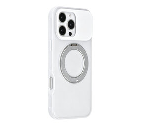 TUNIQ TUNIQ iPhone 16 Pro Max Back cover case - 360 rotation stand MagSafe - White TUNIQ TUNIQ iPhone 16 Pro Max Back cover case - 360 rotation stand MagSafe - White