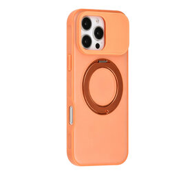TUNIQ TUNIQ iPhone 16 Pro Max Back-Cover hul - 360 rotation stand MagSafe - Orange