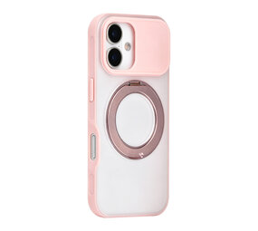 TUNIQ TUNIQ iPhone 17 Back-Cover hul - 360 rotation stand MagSafe - Rosa