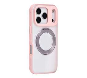 TUNIQ TUNIQ iPhone 17 Pro Backcover hoesje - 360 rotation stand MagSafe - Roze TUNIQ TUNIQ iPhone 17 Pro Backcover hoesje - 360 rotation stand MagSafe - Roze