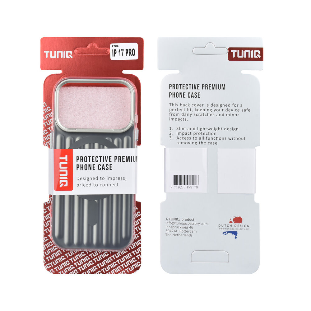 TUNIQ TUNIQ iPhone 17 Pro Back-Cover hul - luggage IMD MagSafe - Schwarz