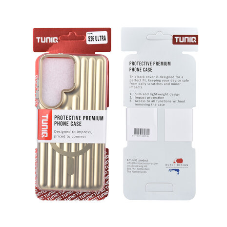 TUNIQ TUNIQ Galaxy S26 Ultra Back-Cover hul - luggage IMD MagSafe - Gold TUNIQ TUNIQ Galaxy S26 Ultra Back-Cover hul - luggage IMD MagSafe - Gold