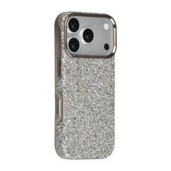 TUNIQ iPhone 18 Pro/iPhone 17 Pro Handyhülle MagSafe TPU und PC Glitzer - Silber