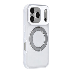 TUNIQ iPhone 18 Pro Backcover hoesje - 360 rotation stand MagSafe - Wit
