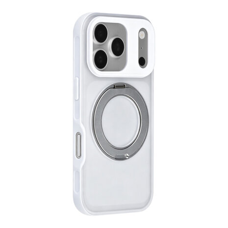 TUNIQ TUNIQ iPhone 18 Pro Back-Cover hul - 360 rotation stand MagSafe - Weiß TUNIQ TUNIQ iPhone 18 Pro Back-Cover hul - 360 rotation stand MagSafe - Weiß