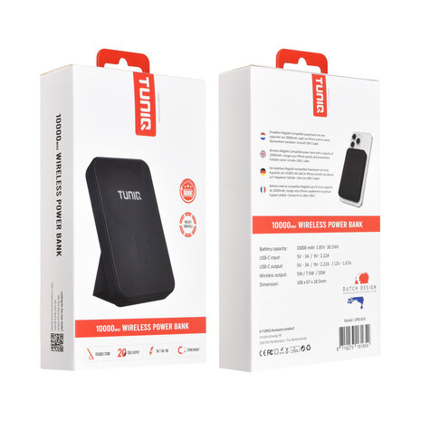 TUNIQ TUNIQ Power bank - Wireless Powerbank 10000mAH - Noir