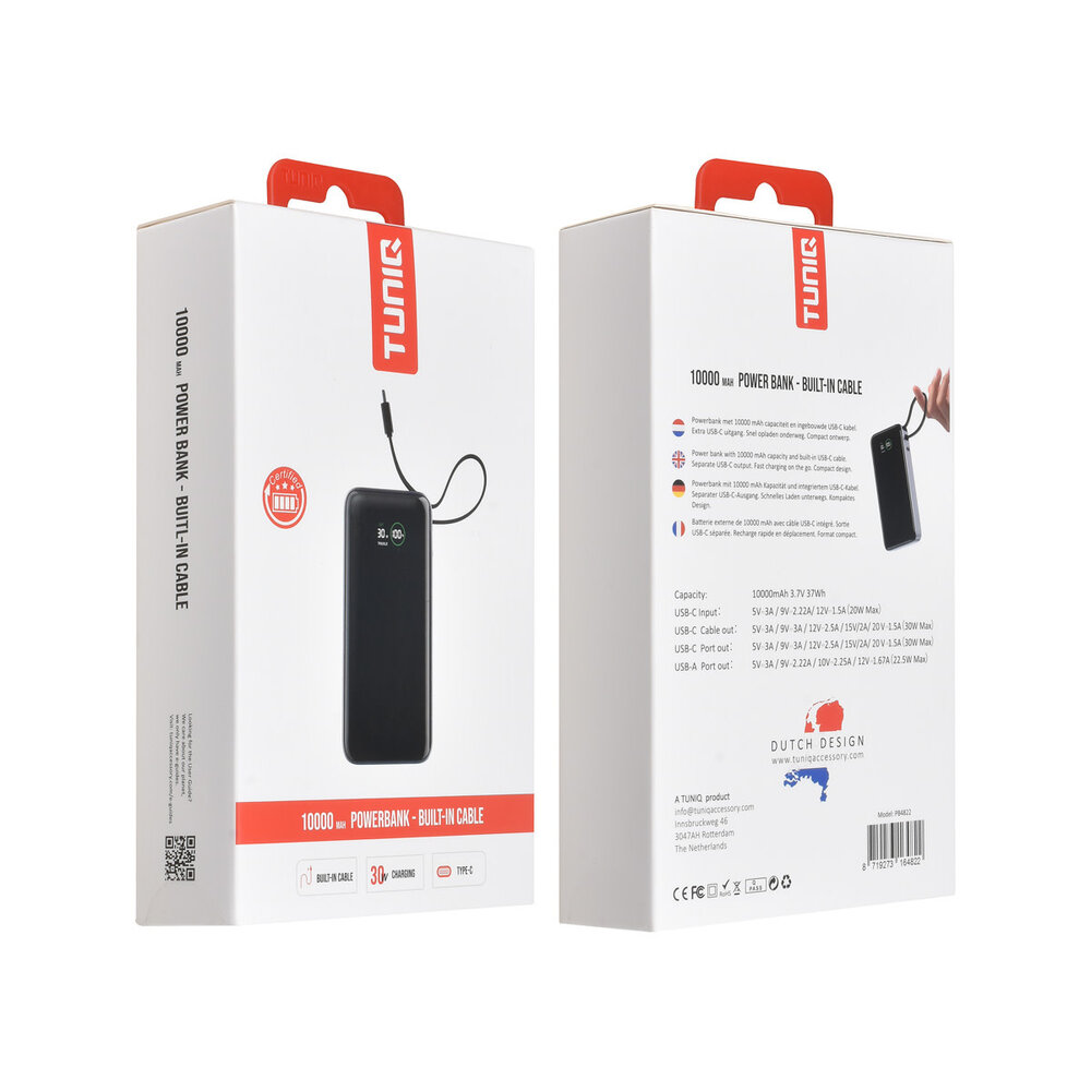 TUNIQ TUNIQ Powerbank - Powerbank - Black TUNIQ TUNIQ Powerbank - Powerbank - Black
