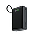 TUNIQ TUNIQ Powerbank - Powerbank 20000mAH With Built In Cable - Zwart
