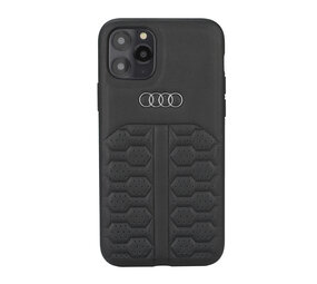Audi Audi iPhone 12 Mini Back cover case - Audi A6 Serie Genuine Leather - Black Audi Audi iPhone 12 Mini Back cover case - Audi A6 Serie Genuine Leather - Black