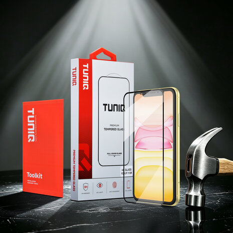 TUNIQ TUNIQ iPhone 11 Display Schutzglas - Box of 10 10D full coverage - Transparent
