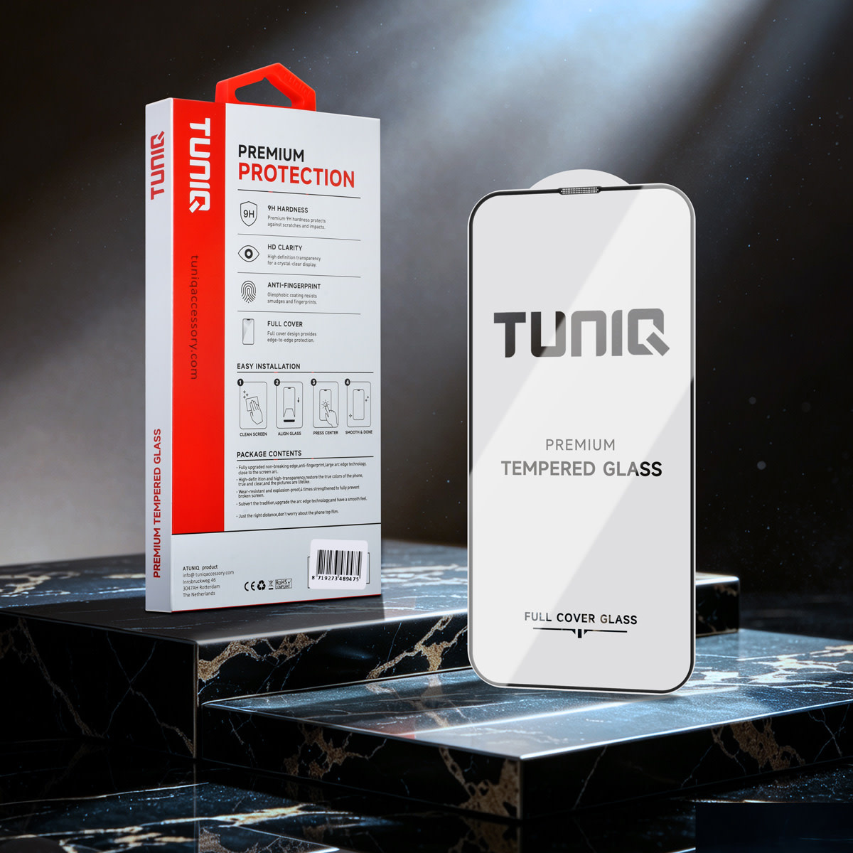 TUNIQ TUNIQ iPhone 14 Screenprotector - Box of 10 10D full coverage - Transparant, foto 2 van 2