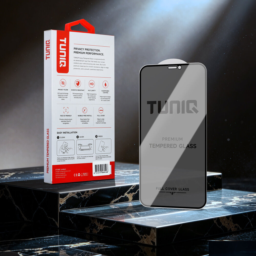 TUNIQ TUNIQ iPhone 11 Display Schutzglas - Box of 10 Privacy full coverage - Transparent