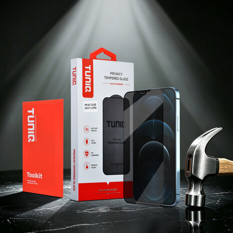 TUNIQ TUNIQ iPhone 12/12 Pro Screen Protector - Box of 10 Privacy full coverage - Transparent TUNIQ TUNIQ iPhone 12/12 Pro Screen Protector - Box of 10 Privacy full coverage - Transparent