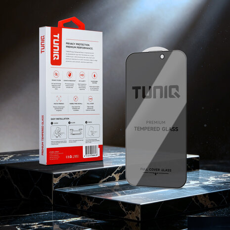 TUNIQ TUNIQ iPhone 16 Pro Display Schutzglas - Box of 10 Privacy full coverage - Transparent TUNIQ TUNIQ iPhone 16 Pro Display Schutzglas - Box of 10 Privacy full coverage - Transparent