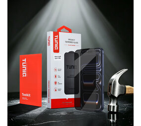TUNIQ TUNIQ iPhone 17 Pro Display Schutzglas - Box of 10 Privacy full coverage - Transparent