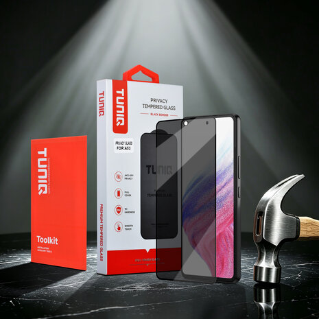 TUNIQ TUNIQ Galaxy A53 5G Protecteur D'écran - Box of 10 Privacy full coverage - Transparent TUNIQ TUNIQ Galaxy A53 5G Protecteur D'écran - Box of 10 Privacy full coverage - Transparent