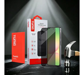 TUNIQ TUNIQ Galaxy A56 Screenprotector - Box of 10 Privacy full coverage - Transparant TUNIQ TUNIQ Galaxy A56 Screenprotector - Box of 10 Privacy full coverage - Transparant