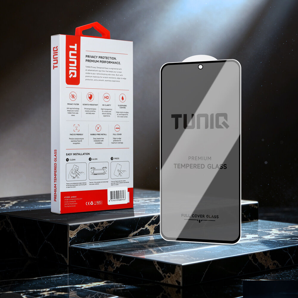 TUNIQ TUNIQ Galaxy A57 Display Schutzglas - Box of 10 Privacy full coverage - Transparent