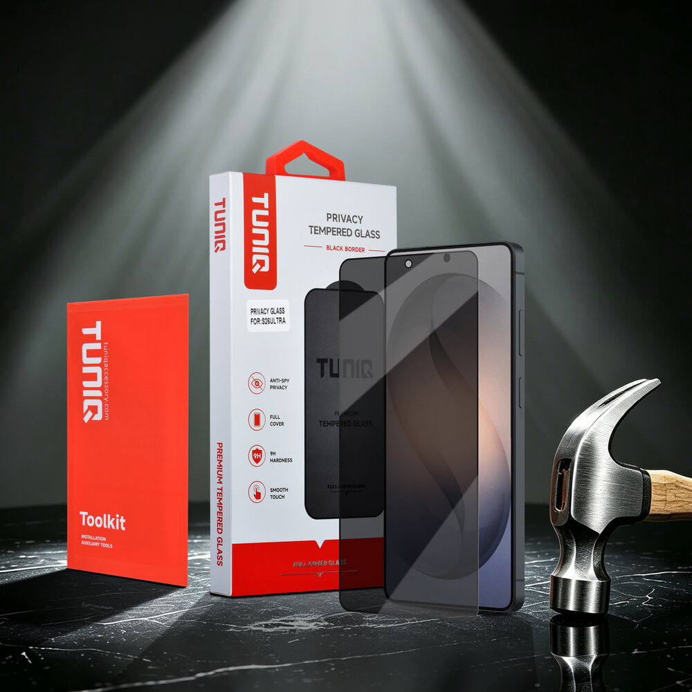 TUNIQ TUNIQ Galaxy S26 Ultra Screen Protector - Box of 10 Privacy full coverage - Transparent
